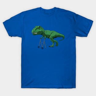 Old T-Rex with walker T-Shirt